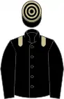 Black, beige epaulets, hooped cap