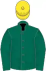 Dark green, yellow cap