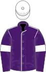 Purple, White seams, armlets and cap