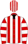 Red and white stripes, hooped sleeves, striped cap