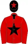 Red, black star, black cap, red star