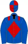 Blue, Red epaulettes and diamond, Blue sleeves, Blue and Red quartered cap
