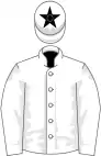 White, white cap, black star