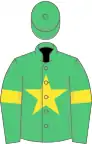 Emerald green, yellow star and armlets