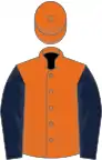 Orange, dark blue sleeves