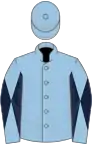 Light blue, dark blue diabolo on sleeves