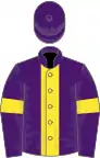 Purple, yellow stripe and armlets