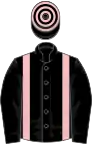 Black, Pink braces, hooped cap