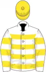 White and Yellow hoops, Yellow cap