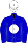 Blue, white disc, white cap