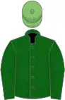 Bottle green, light green cap