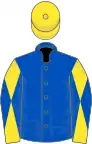 Royal blue, yellow and royal blue diabolo on sleeves, yellow cap