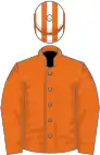 Orange, orange and white striped cap