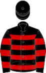 Black and Red Hoops, Black Cap