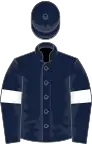 Dark blue, white armlets