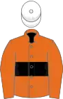 Orange, Black hoop, White cap