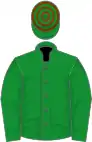 Green, chocolate hooped cap