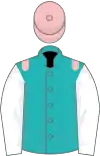 Green, pink epaulets, white sleeves, pink cap