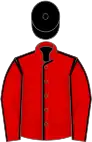 Red, black seams, black cap