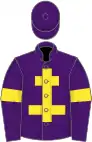Purple, yellow cross of lorraine and armlets
