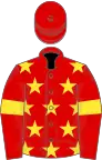Red, yellow stars and armlets