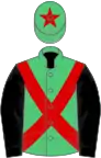 Emerald Green, Red cross belts, Black sleeves, Emerald Green cap, Red star