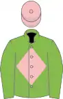 Light green, pink diamond and cap
