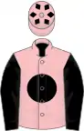 Pink, black disc and sleeves, diamonds on cap