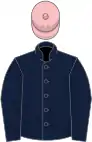 Dark blue, pink cap