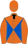 Orange and royal blue diabolo, orange sleeves and cap