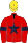 Red, dark blue star and armlets, yellow cap