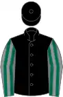 Black, dark green and grey striped sleeves