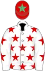 White, Red stars, Red cap, Emerald Green star