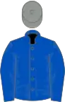 Royal blue, grey cap