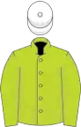 Lime green, white cap