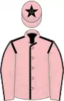 Pink, black seams, black star on cap