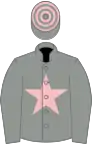 GREY, pink star, hooped cap