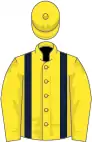 Yellow, dark blue braces