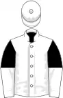 White, black and white halved sleeves