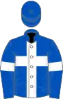 Royal blue, white cross and armlets