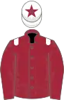 Maroon, white epaulets, white cap, maroon star