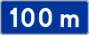 'T-1a "plate indicating a distance of information sign from the beginning (end) of road or lane"