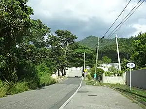 A stretch of Puerto Rico Highway 511 northbound in Barrio Real, Ponce, Puerto Rico
