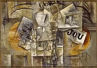 Pablo Picasso, 1912, Les oiseaux morts (Los pájaros muertos), oil on canvas, 46 x 65&nbsp;cm