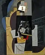 1913–14, L'Homme aux cartes (Card Player), oil on canvas, 108 × 89.5&nbsp;cm (42 x 35 in), Museum of Modern Art, New York