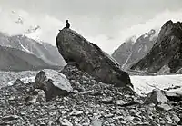 Looking down La Perouse glacier
