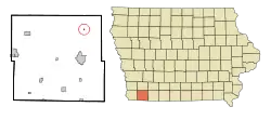 Location of Hepburn, Iowa