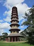 The pagoda in 2012 before completion of the restoration