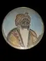 Painting on ivory of Sham Singh Attariwala wearing yellow turban, ca.1850–1870