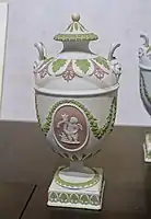 White ground, lilac and green reliefs, c. 1825